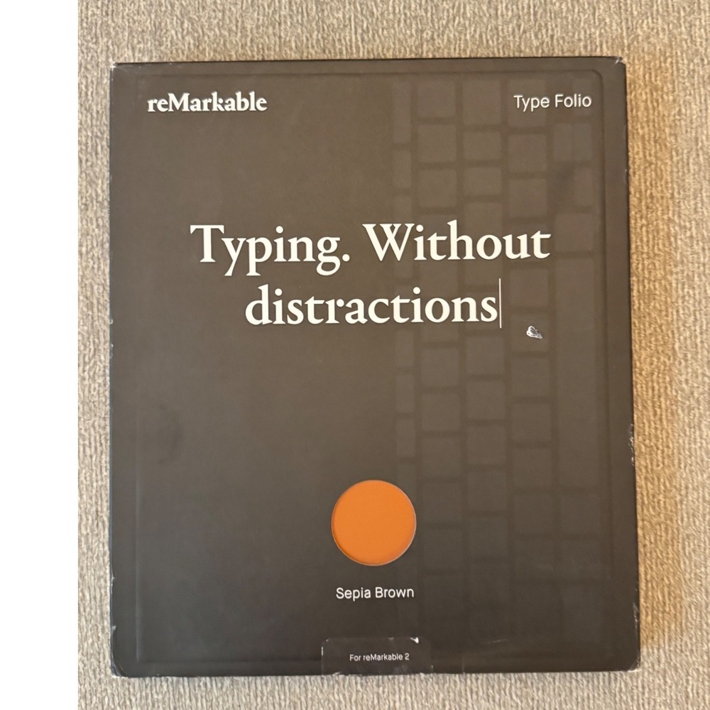 reMarkable Type Folio for reMarkable 2 Sepia Brown Keyboard Case RM710 TF1